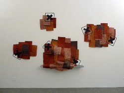 Perino & Vele - You, 2012
galvanized iron, pastel and tempera on papier-mâchè and on wall (59 sheets)
cm 65x87, cm 66,5x59,5, cm 87x131, cm 118x144x33