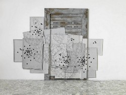 Perino & Vele - Public invasion, 2009
galvanized iron, pastel, ink, papier-mâchè
cm 216 x 273 x 12 (19 sheets)